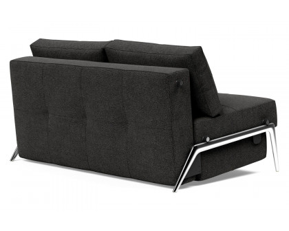 Innovation Living Cubed Full Size Sofa Bed with Alu Legs - 577 Kenya Dark Gray