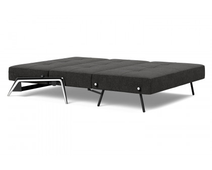 Innovation Living Cubed Full Size Sofa Bed with Alu Legs - 577 Kenya Dark Gray