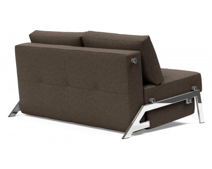 Innovation Living Cubed Full Size Sofa Bed with Chrome legs - 578 Kenya Taupe