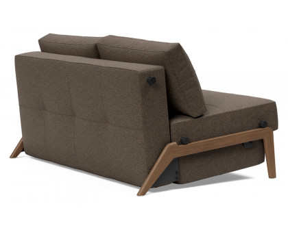 Innovation Living Cubed Full Size Sofa Bed with Dark Wood Legs - 578 Kenya Taupe