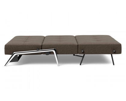 Innovation Living Cubed Full Size Sofa Bed with Alu Legs - 578 Kenya Taupe