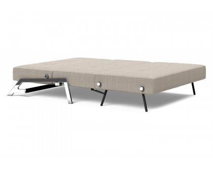 Innovation Living Cubed Full Size Sofa Bed with Chrome legs - 579 Kenya Gravel