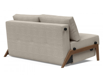 Innovation Living Cubed Full Size Sofa Bed with Dark Wood Legs - 579 Kenya Gravel