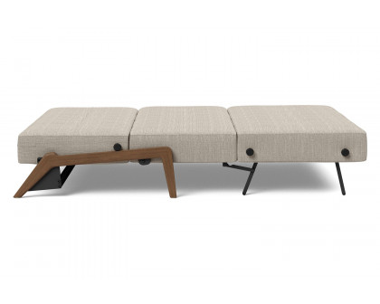 Innovation Living Cubed Full Size Sofa Bed with Dark Wood Legs - 579 Kenya Gravel