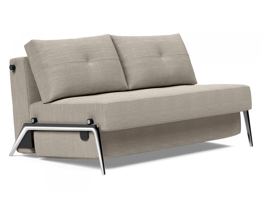 Innovation Living Cubed Full Size Sofa Bed with Alu Legs - 579 Kenya Gravel