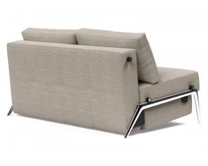 Innovation Living Cubed Full Size Sofa Bed with Alu Legs - 579 Kenya Gravel