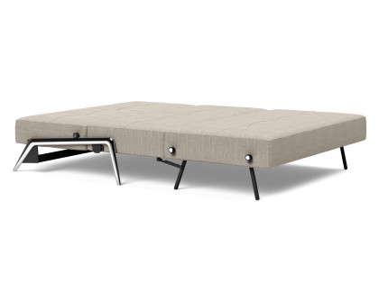 Innovation Living Cubed Full Size Sofa Bed with Alu Legs - 579 Kenya Gravel