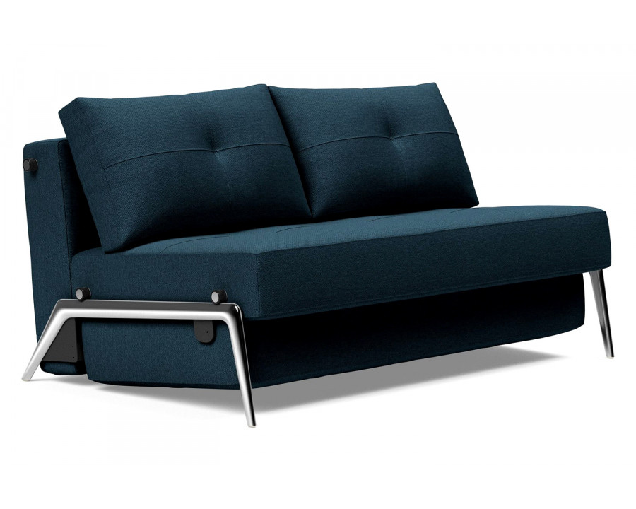 Innovation Living Cubed Full Size Sofa Bed with Alu Legs - 580 Argus Navy Blue