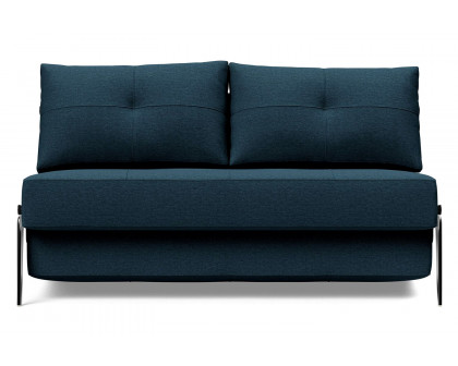 Innovation Living Cubed Full Size Sofa Bed with Alu Legs - 580 Argus Navy Blue