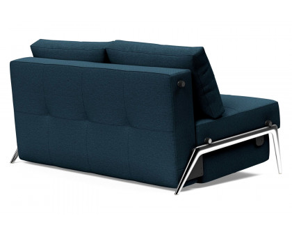 Innovation Living Cubed Full Size Sofa Bed with Alu Legs - 580 Argus Navy Blue