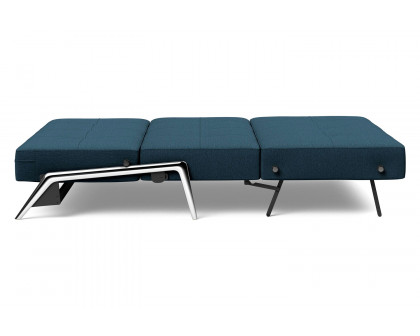 Innovation Living Cubed Full Size Sofa Bed with Alu Legs - 580 Argus Navy Blue