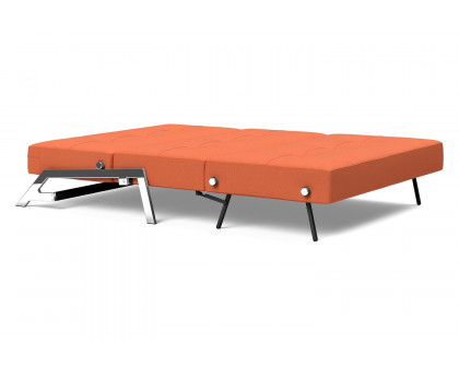 Innovation Living Cubed Full Size Sofa Bed with Chrome legs - 581 Argus Rust