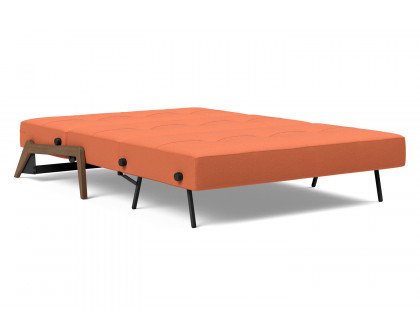 Innovation Living Cubed Full Size Sofa Bed with Dark Wood Legs - 581 Argus Rust