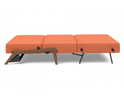 Innovation Living Cubed Full Size Sofa Bed with Dark Wood Legs - 581 Argus Rust