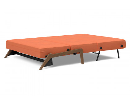 Innovation Living Cubed Full Size Sofa Bed with Dark Wood Legs - 581 Argus Rust