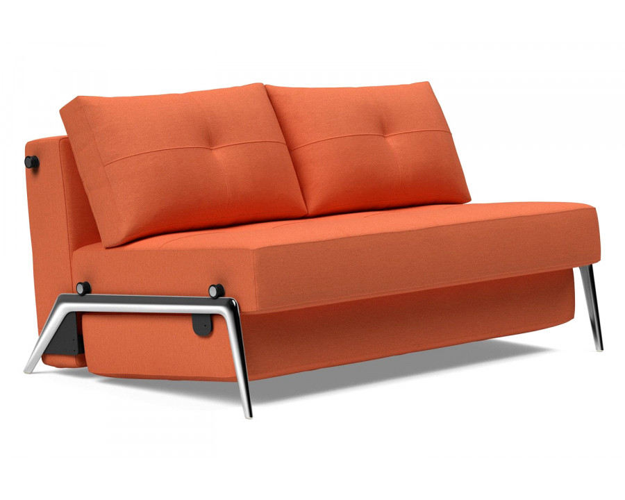 Innovation Living Cubed Full Size Sofa Bed with Alu Legs - 581 Argus Rust