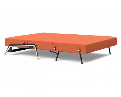 Innovation Living Cubed Full Size Sofa Bed with Alu Legs - 581 Argus Rust