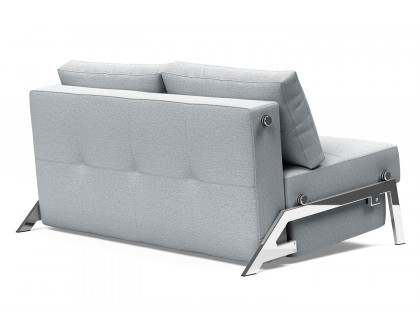 Innovation Living Cubed Full Size Sofa Bed with Chrome legs - 583 Argus Gray