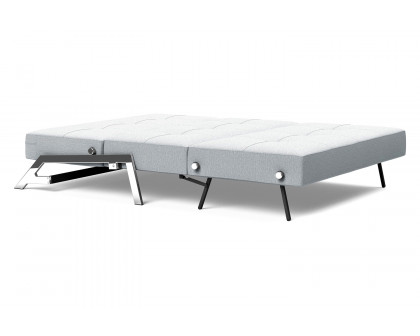 Innovation Living Cubed Full Size Sofa Bed with Chrome legs - 583 Argus Gray