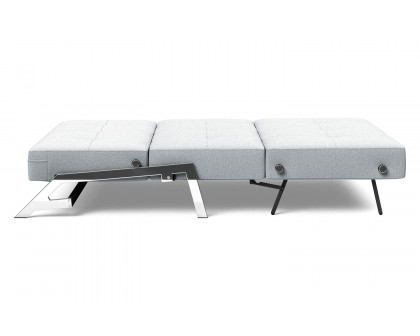 Innovation Living Cubed Full Size Sofa Bed with Chrome legs - 583 Argus Gray