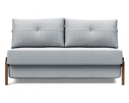 Innovation Living Cubed Full Size Sofa Bed with Dark Wood Legs - 583 Argus Gray