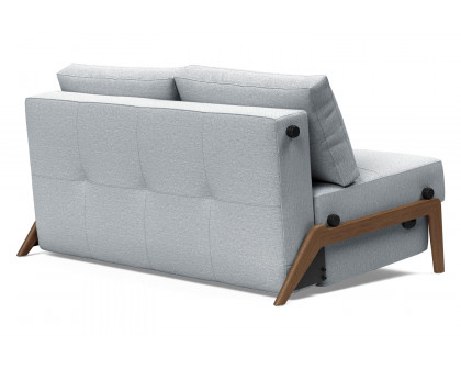 Innovation Living Cubed Full Size Sofa Bed with Dark Wood Legs - 583 Argus Gray