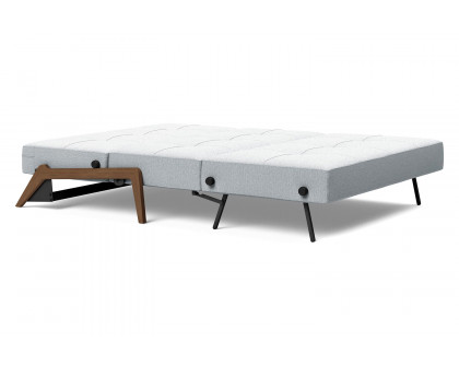 Innovation Living Cubed Full Size Sofa Bed with Dark Wood Legs - 583 Argus Gray