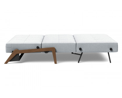 Innovation Living Cubed Full Size Sofa Bed with Dark Wood Legs - 583 Argus Gray