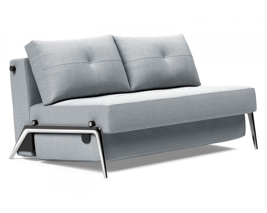 Innovation Living Cubed Full Size Sofa Bed with Alu Legs - 583 Argus Gray