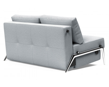 Innovation Living Cubed Full Size Sofa Bed with Alu Legs - 583 Argus Gray