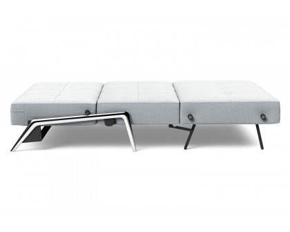 Innovation Living Cubed Full Size Sofa Bed with Alu Legs - 583 Argus Gray