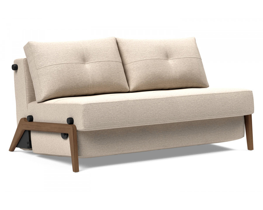 Innovation Living Cubed Full Size Sofa Bed with Dark Wood Legs - 584 Argus Natural