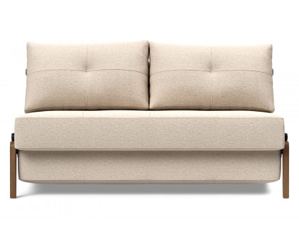 Innovation Living Cubed Full Size Sofa Bed with Dark Wood Legs - 584 Argus Natural