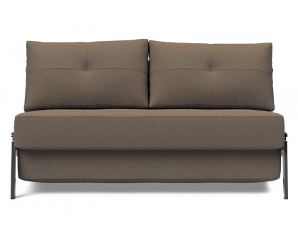 Innovation Living Cubed Full Size Sofa Bed with Chrome legs - 585 Argus Brown