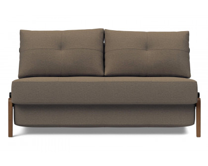 Innovation Living Cubed Full Size Sofa Bed with Dark Wood Legs - 585 Argus Brown