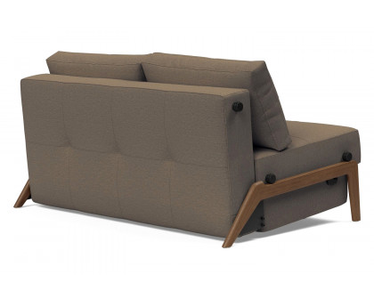 Innovation Living Cubed Full Size Sofa Bed with Dark Wood Legs - 585 Argus Brown