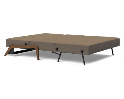 Innovation Living Cubed Full Size Sofa Bed with Dark Wood Legs - 585 Argus Brown