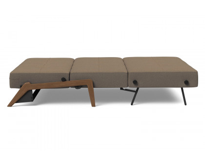 Innovation Living Cubed Full Size Sofa Bed with Dark Wood Legs - 585 Argus Brown