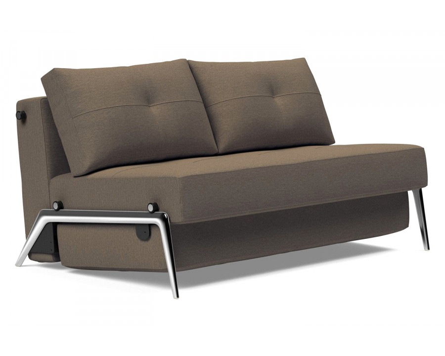 Innovation Living Cubed Full Size Sofa Bed with Alu Legs - 585 Argus Brown