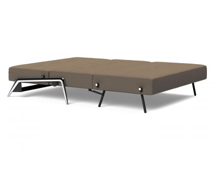 Innovation Living Cubed Full Size Sofa Bed with Alu Legs - 585 Argus Brown