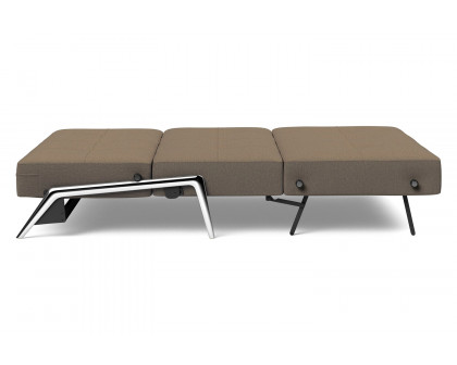 Innovation Living Cubed Full Size Sofa Bed with Alu Legs - 585 Argus Brown