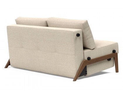 Innovation Living Cubed Full Size Sofa Bed with Dark Wood Legs - 586 Phobos Latte