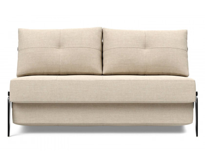 Innovation Living Cubed Full Size Sofa Bed with Alu Legs - 586 Phobos Latte