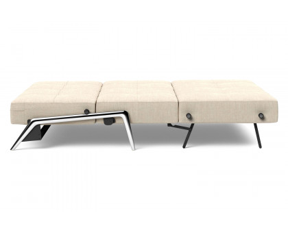 Innovation Living Cubed Full Size Sofa Bed with Alu Legs - 586 Phobos Latte