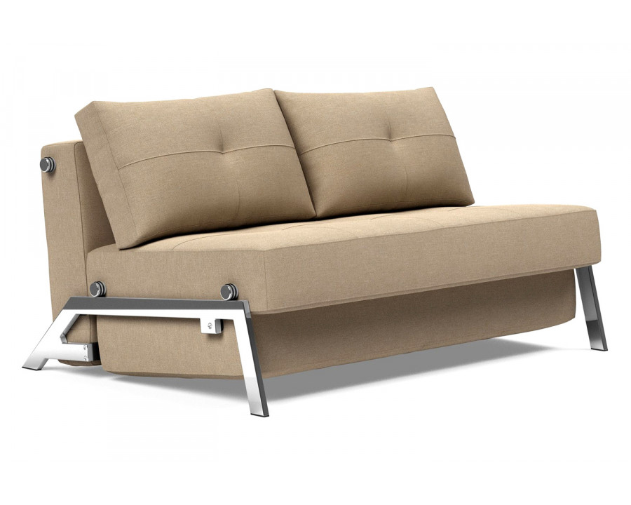 Innovation Living Cubed Full Size Sofa Bed with Chrome legs - 587 Phobos Mocha