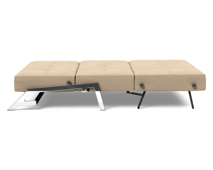 Innovation Living Cubed Full Size Sofa Bed with Chrome legs - 587 Phobos Mocha