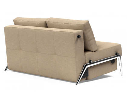 Innovation Living Cubed Full Size Sofa Bed with Alu Legs - 587 Phobos Mocha