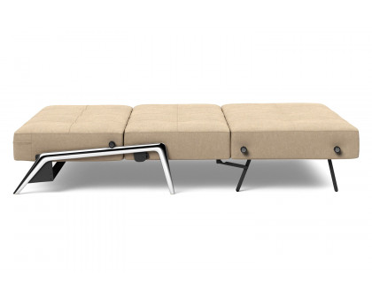 Innovation Living Cubed Full Size Sofa Bed with Alu Legs - 587 Phobos Mocha