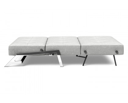 Innovation Living™ Cubed Full Size Sofa Bed with Chrome legs - 590 Micro Check Gray