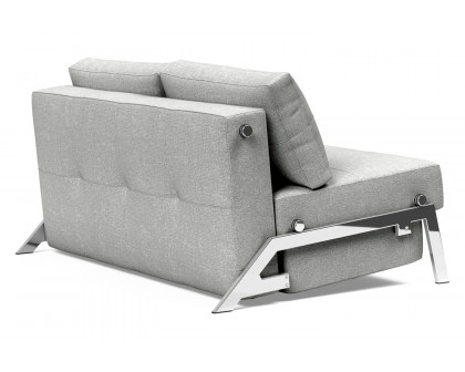 Innovation Living™ Cubed Full Size Sofa Bed with Chrome legs - 590 Micro Check Gray